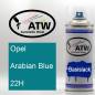 Preview: Opel, Arabian Blue, 22H: 400ml Sprühdose, von ATW Autoteile West.